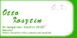 otto kosztin business card